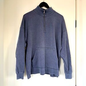 Aerie Oversized Distressed/Vintage Style 3/4 Zip